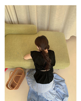 Waist slimming backless top