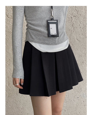 Contrast long sleeve zipper