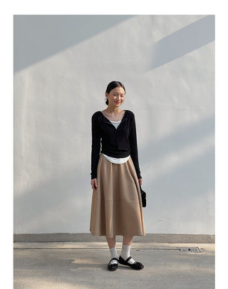 Contrast long sleeve zipper