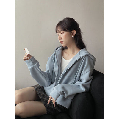 Fleece-lined Hooded zipper