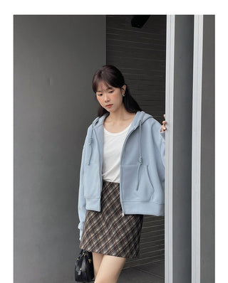 Fleece-lined Hooded zipper