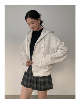 Fleece-lined Hooded zipper