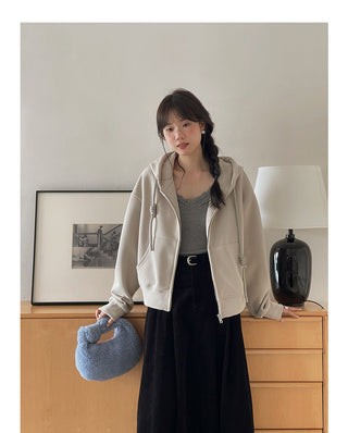 Fleece-lined Hooded zipper