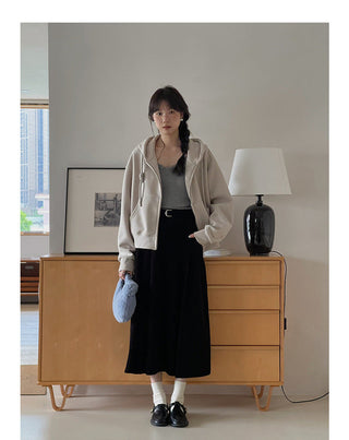 Fleece-lined Hooded zipper