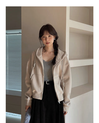 Fleece-lined Hooded zipper