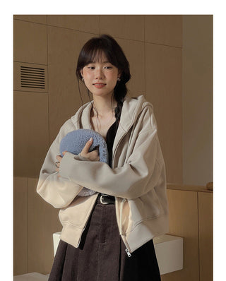 Fleece-lined Hooded zipper