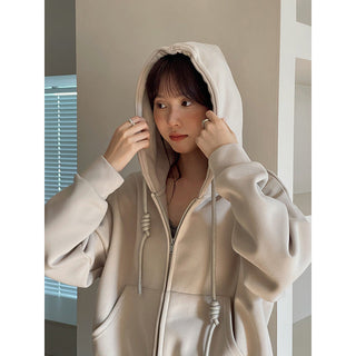 Fleece-lined Hooded zipper