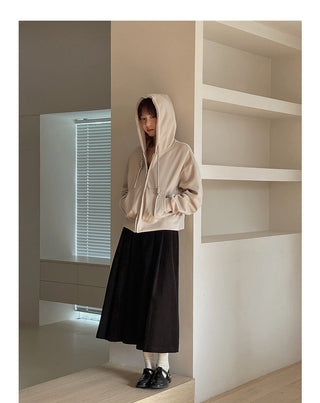 Fleece-lined Hooded zipper