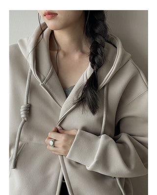 Fleece-lined Hooded zipper