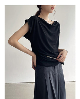 Korean fragrant shoulder T-shirt
