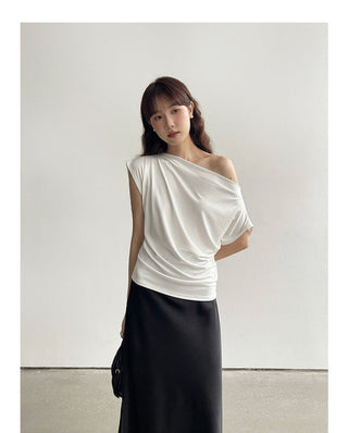 Korean fragrant shoulder T-shirt