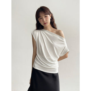 Korean fragrant shoulder T-shirt