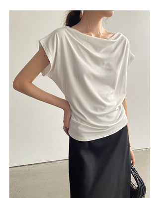 Korean fragrant shoulder T-shirt