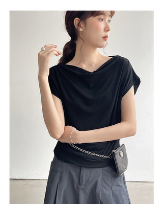 Korean fragrant shoulder T-shirt