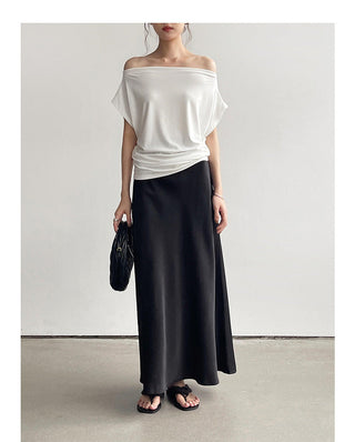 Korean fragrant shoulder T-shirt