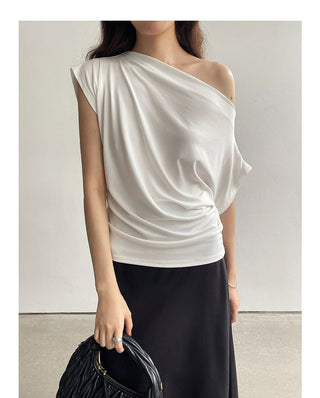Korean fragrant shoulder T-shirt