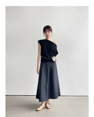 Korean fragrant shoulder T-shirt