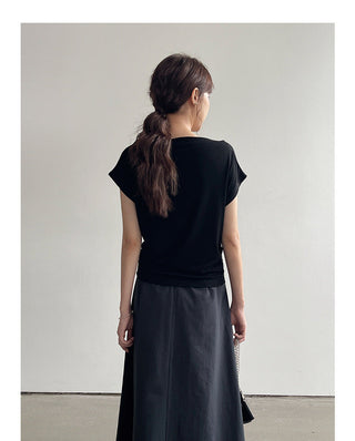 Korean fragrant shoulder T-shirt