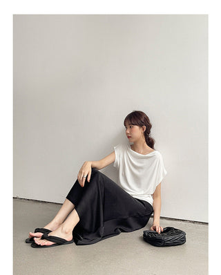 Korean fragrant shoulder T-shirt