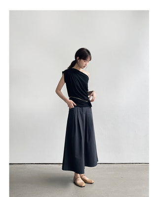 Korean fragrant shoulder T-shirt
