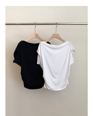 Korean fragrant shoulder T-shirt