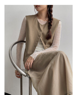 Camisole Two-piece Shirt Set