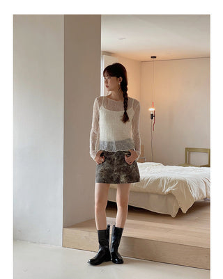 Camisole Two-piece Shirt Set