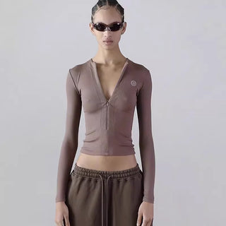 Slim V Neck Top