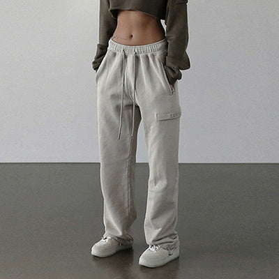 Loose Wide-leg cargo sweatpants