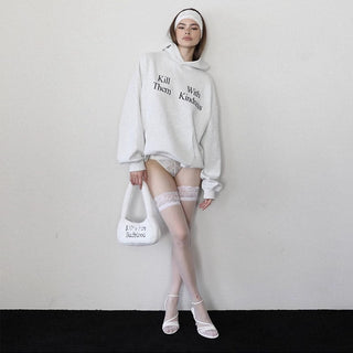 Letter graphic oversized hoodie