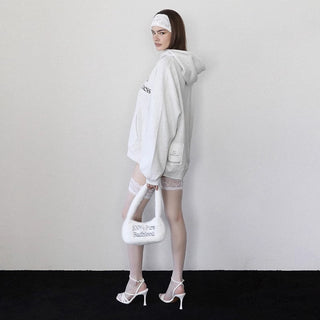 Letter graphic oversized hoodie