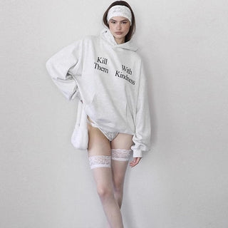 Letter graphic oversized hoodie