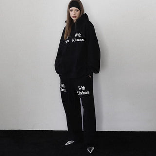 Letter graphic oversized hoodie