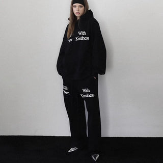 Letter graphic oversized hoodie