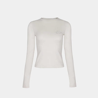 Solid color slim fit knitted top