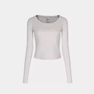 Solid color slim fit knitted top