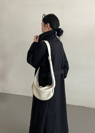 Korean stand collar trench coat