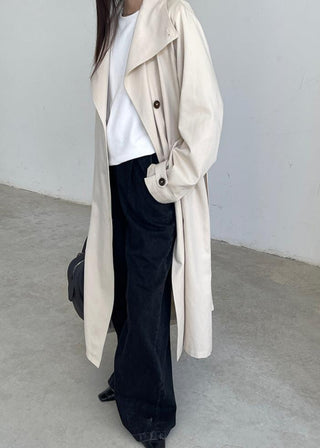 Loose long trench coat