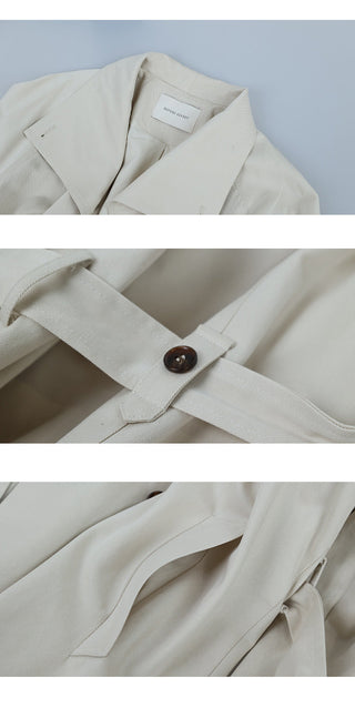 Loose long trench coat