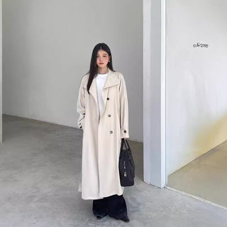 Loose long trench coat