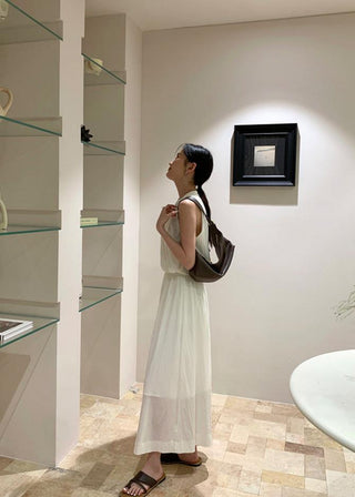 Two-piece sleeveless skirt set