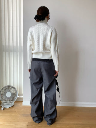 Korean high collar knitted sweater