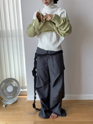 Korean high collar knitted sweater