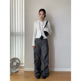 Retro ribbed hooded sweater