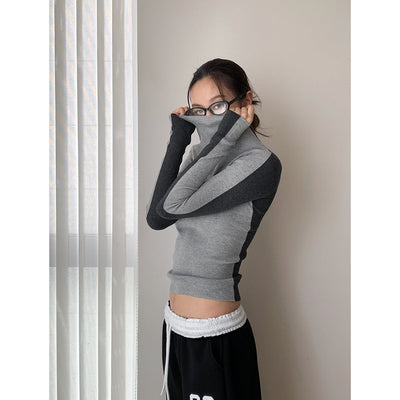 Half-high Collar Slim-fit Sweater