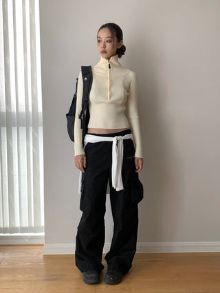 Half-Zip Turtleneck Sweater