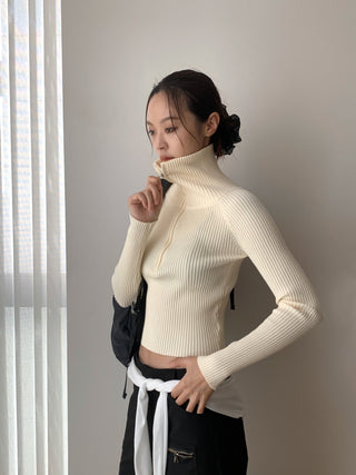 Half-Zip Turtleneck Sweater