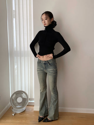 Half-Zip Turtleneck Sweater