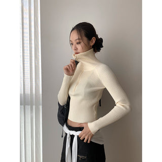 Half-Zip Turtleneck Sweater