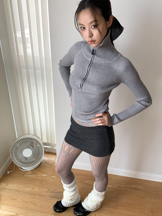 Half-Zip Turtleneck Sweater